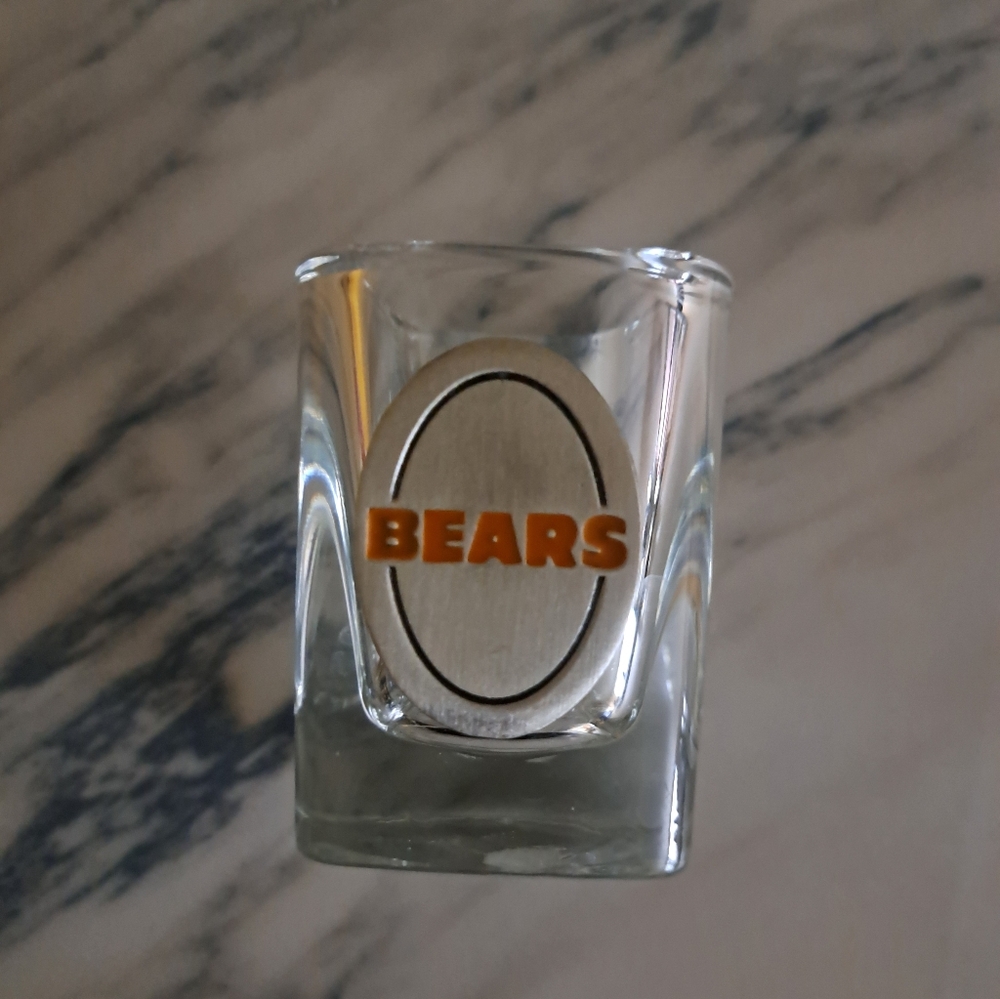 NFL Bears Shot Glass - Clear and Orange